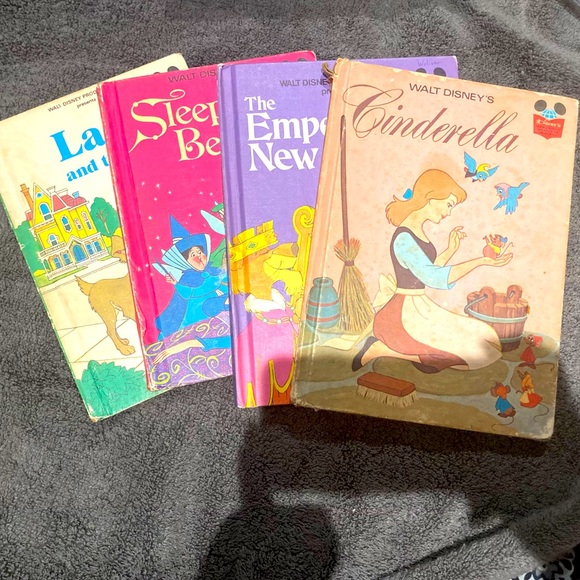 Vintage walt disney book bundle .
